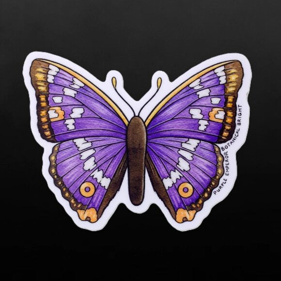 3 for $15 - Purple Emperor Butterfly Sticker - Waterproof Vinyl Nature Decal - Picture 4 of 6